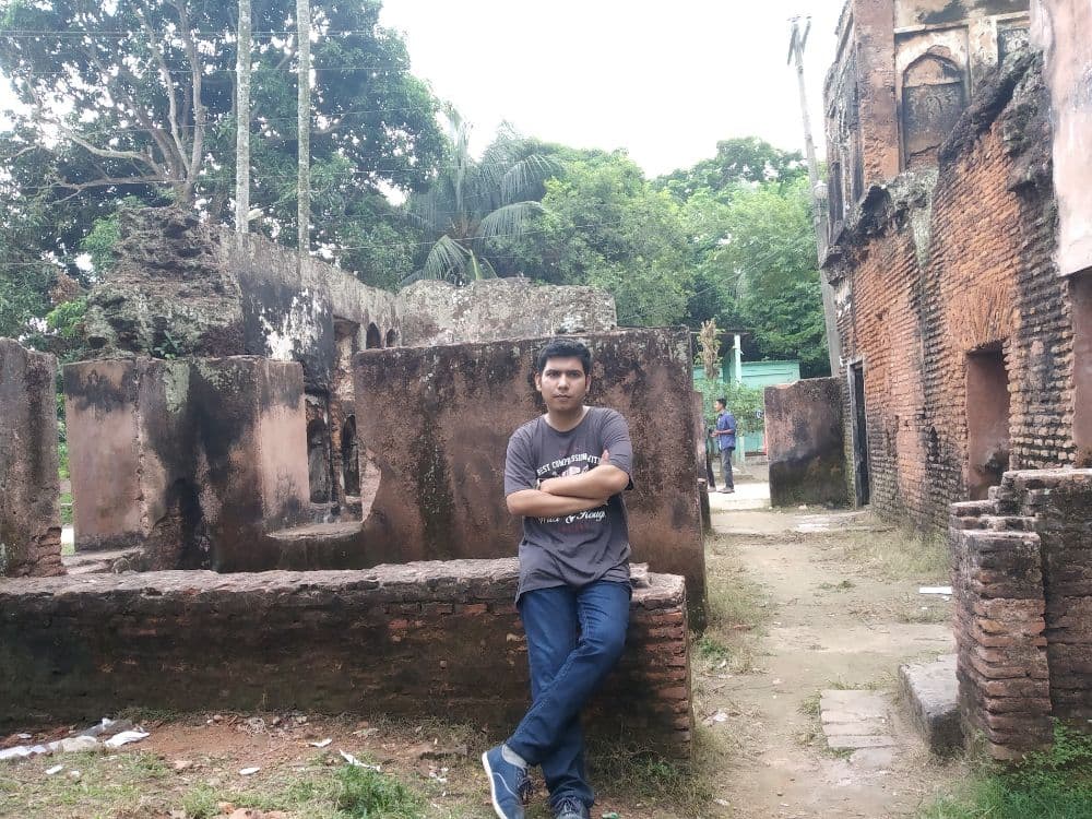 Faisal Tusher at old ruins